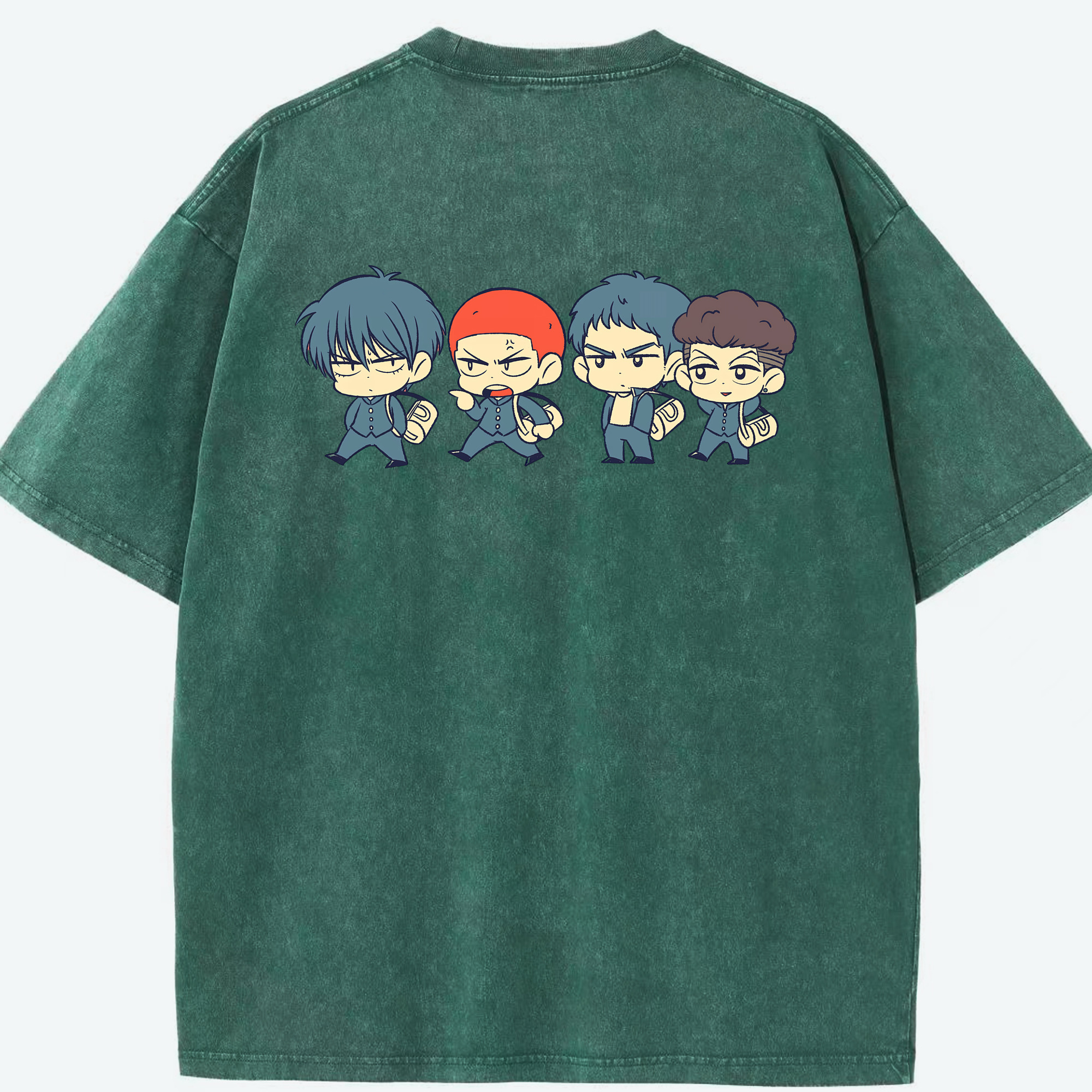 （画像用） SLAM DUNK／スラムダンク 綿100% ヴィンテージ風 半袖Tシャツ（背面プリント）